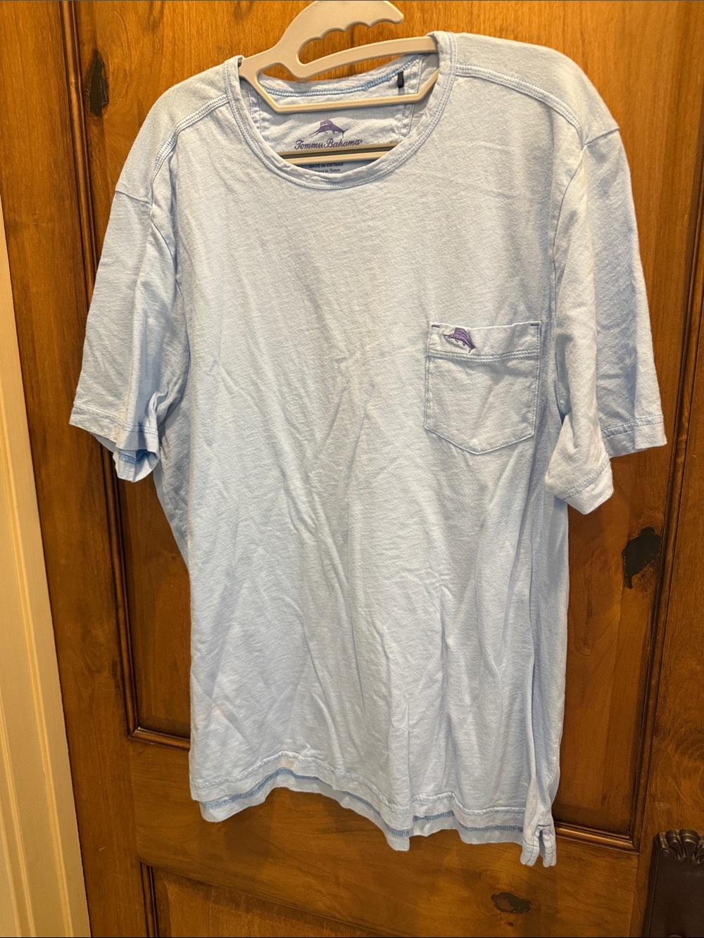 Tommy Bahama Light Blue Short-Sleeve Pocket Tee